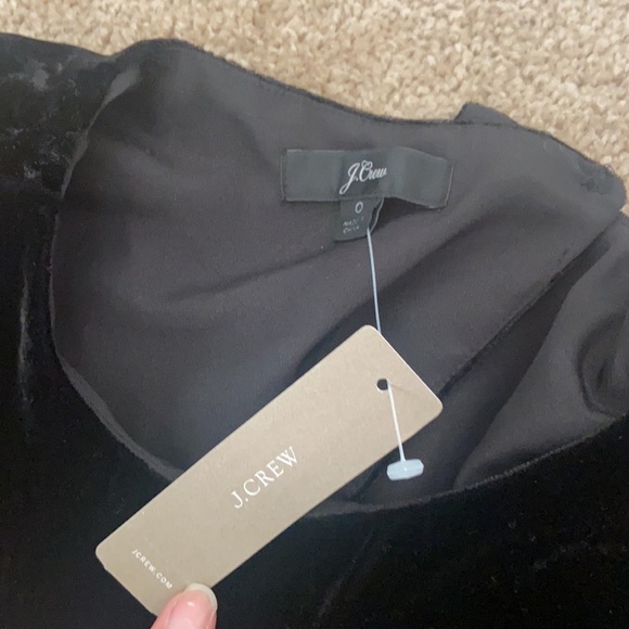 J Crew Black Velvet Jumpsuit - Size 0 - Picture 5 of 5
